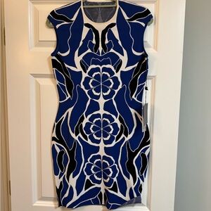 Wolford Blue & White Bodycon Knit Dress | NWT | $1,460 MSRP